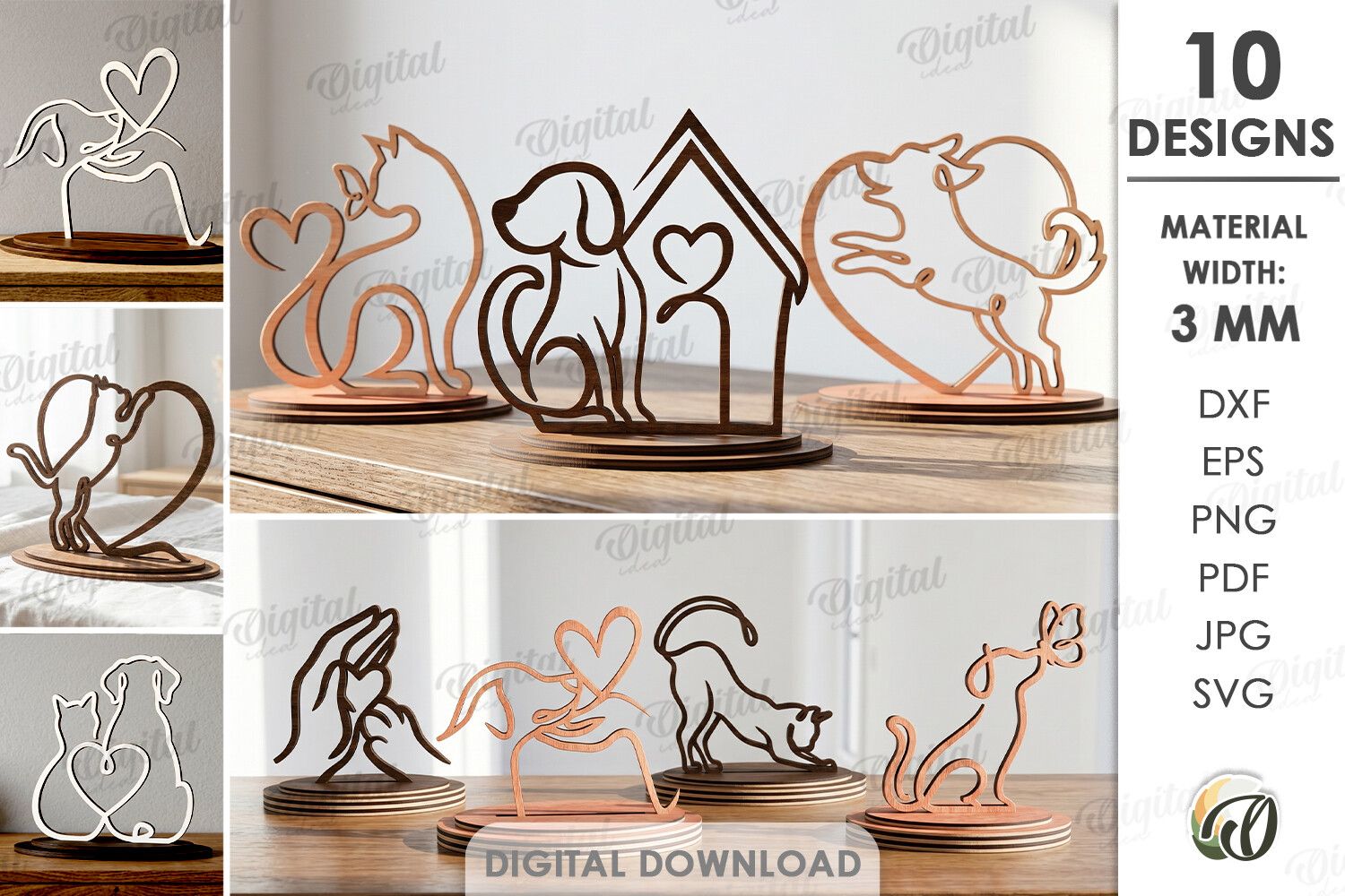Perts Line Art Bundle Laser Cut