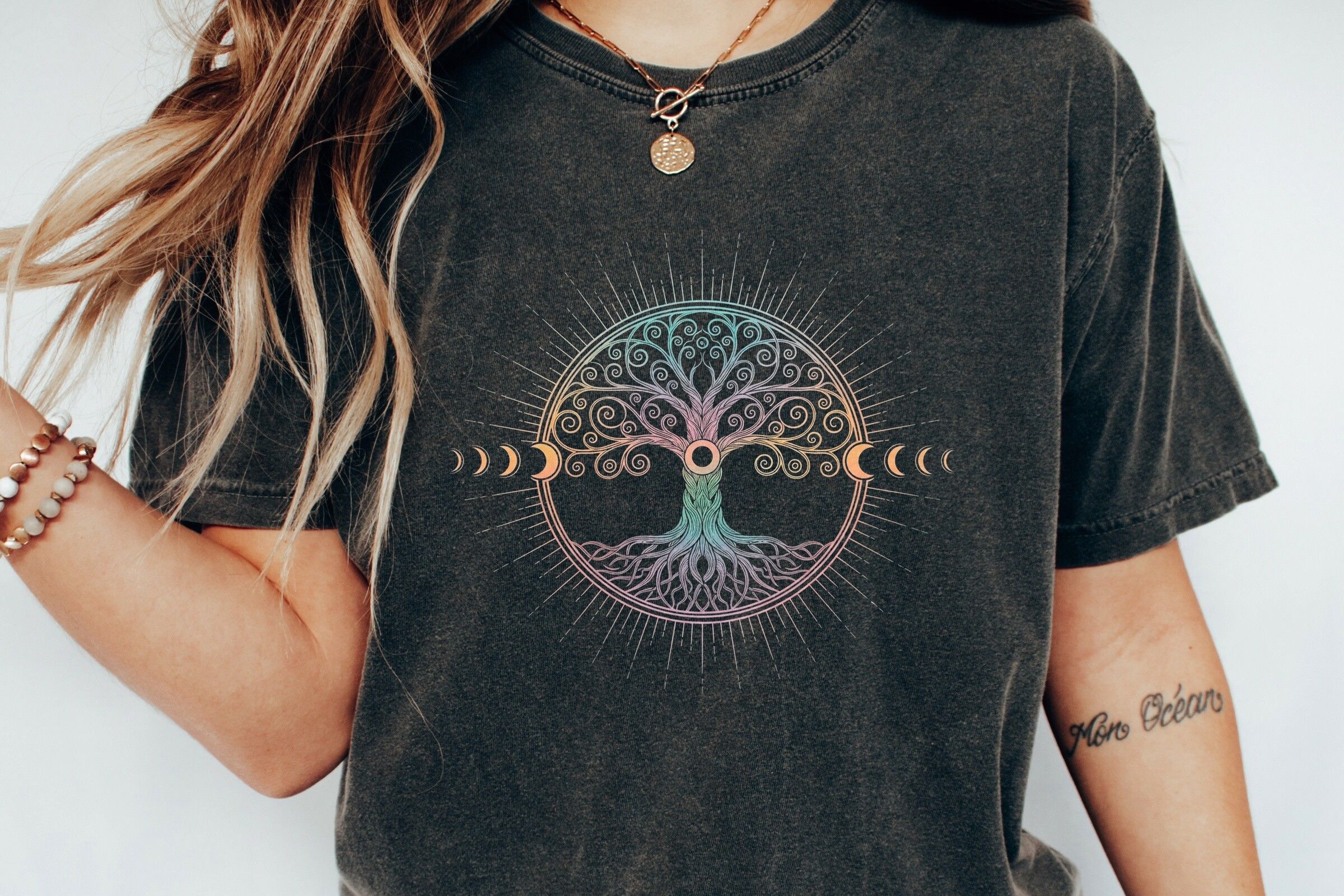 Celestial Tree of Life Moon Phases Png