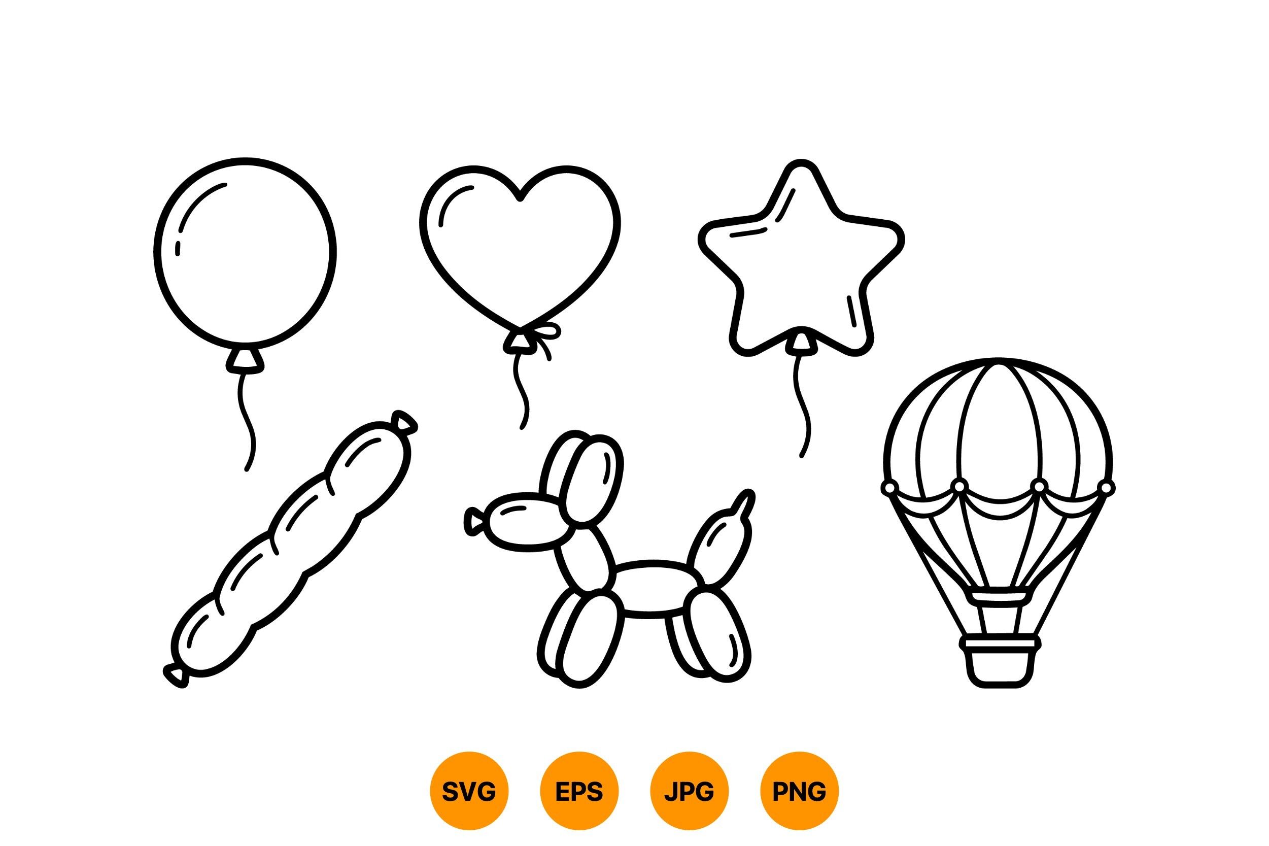 Party Balloon SVG Clipart Pack