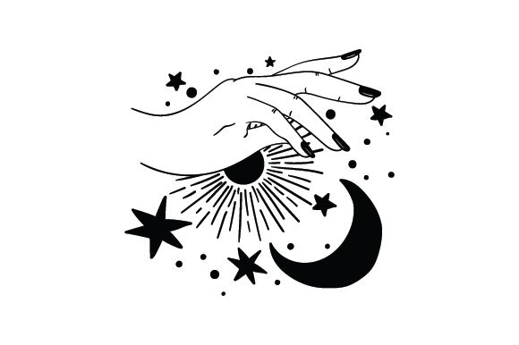 Celestial Hand Line Art